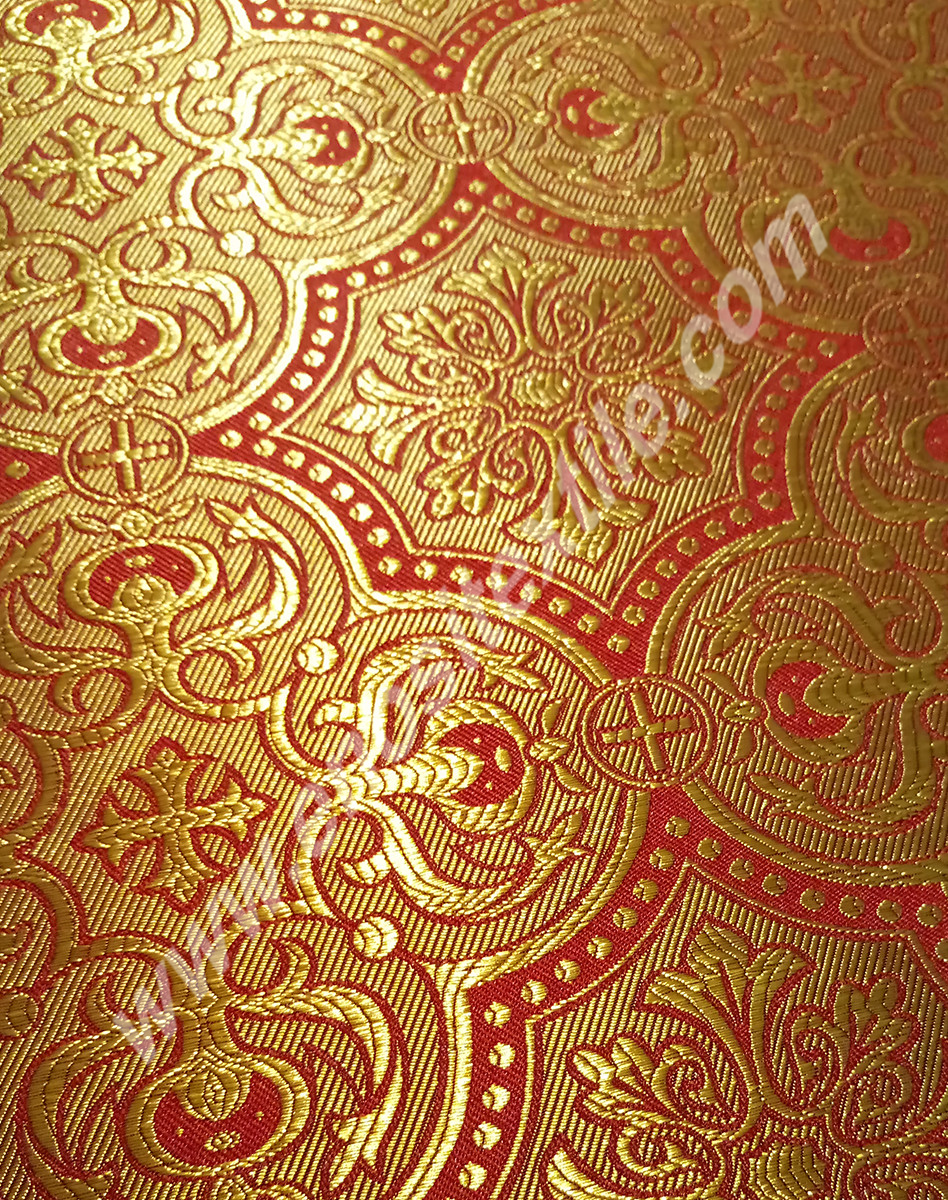 KL-020 Claret Red-Gold Brocade Fabrics